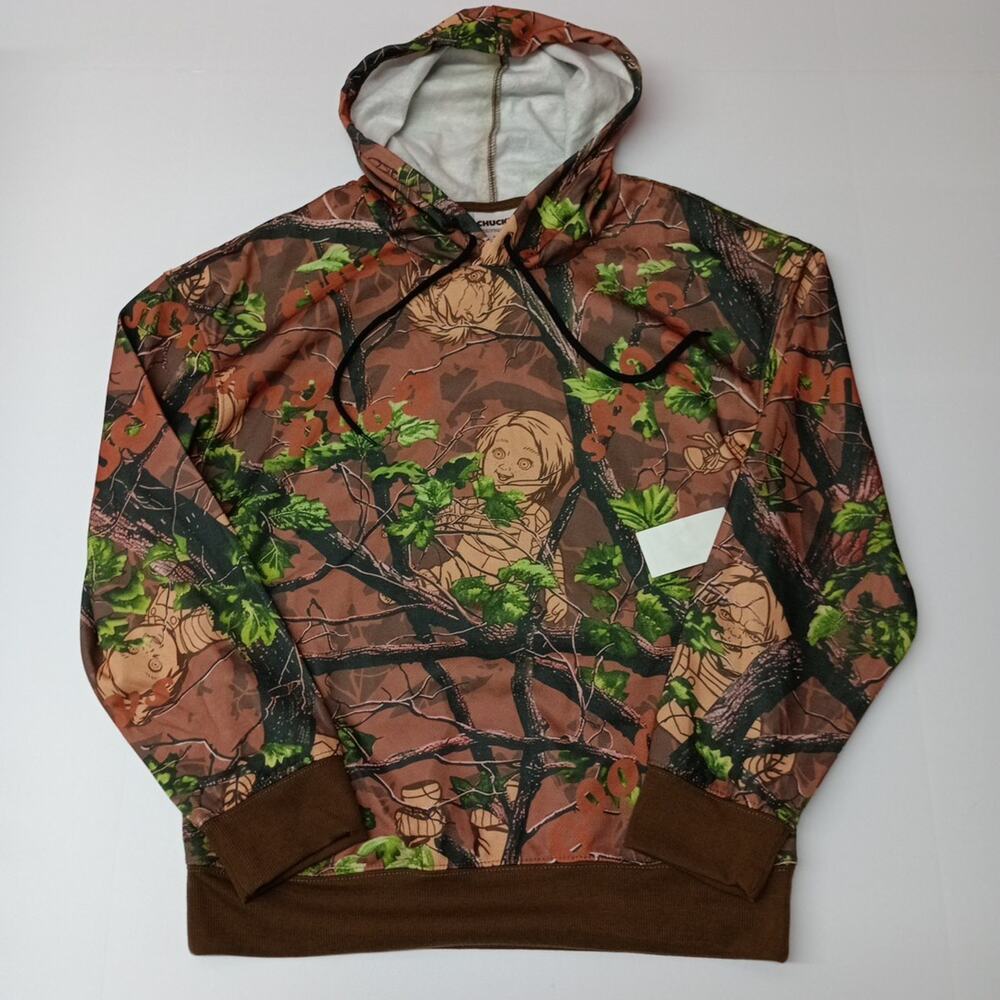 Men's Size XS Childs Play‎ Chucky Good Guys Camouflage Hoodie